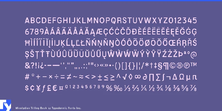 Mixolydian Titling font