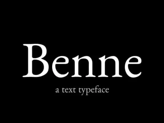 Benne Serif font