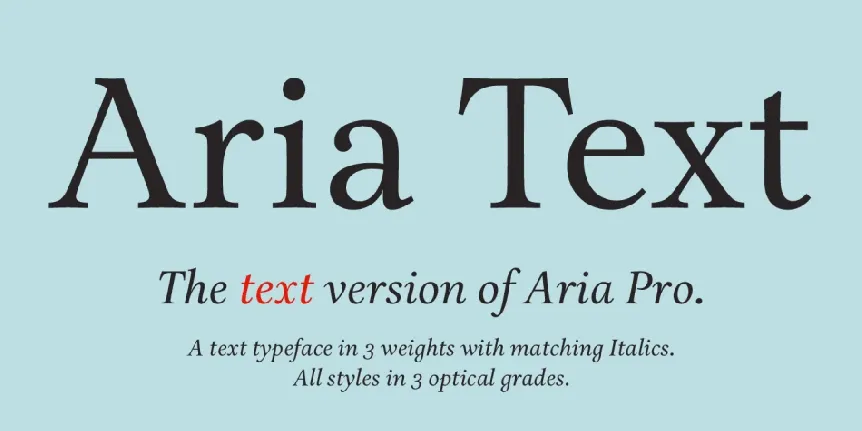 Aria Text font