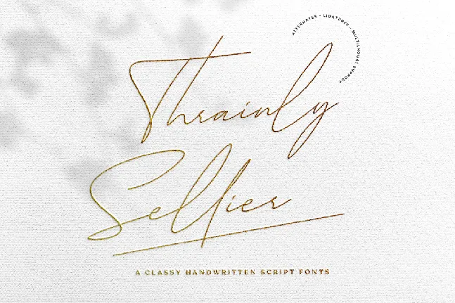 Thrainly Sellier font