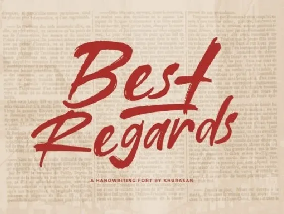 Best Regards font