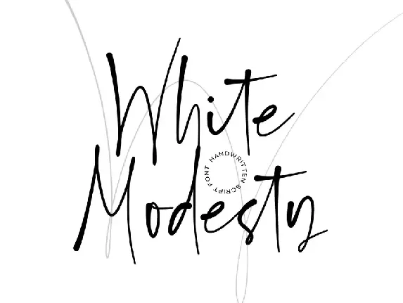 White Modesty font