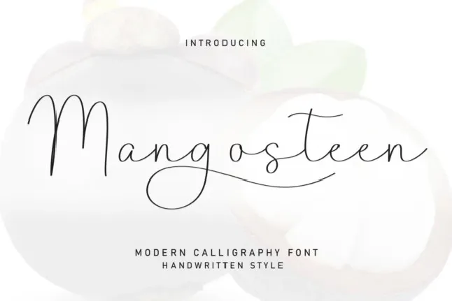 Mangosteen Script font