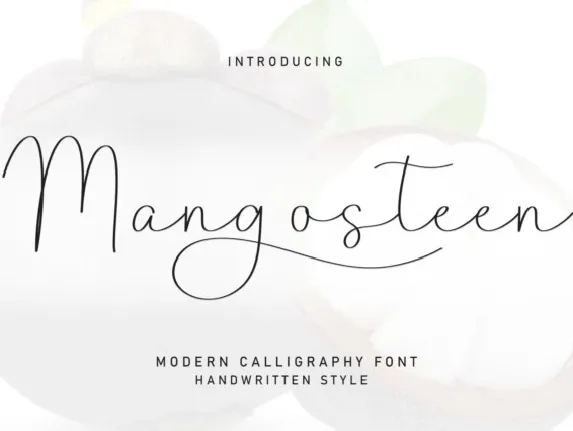 Mangosteen Script font