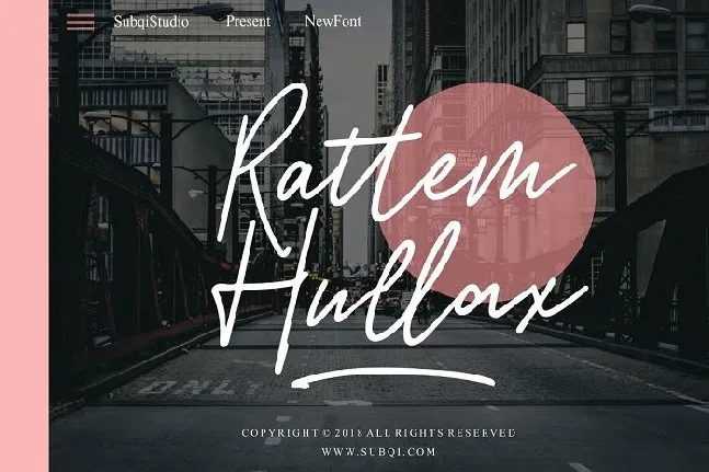 Rattem Hullax Signature font