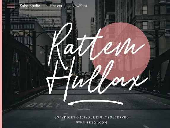 Rattem Hullax Signature font