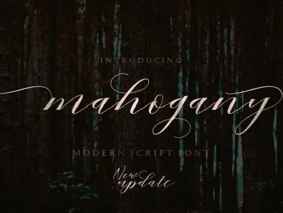 Mahogany Script font