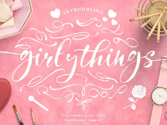 Girly Things Script Free font