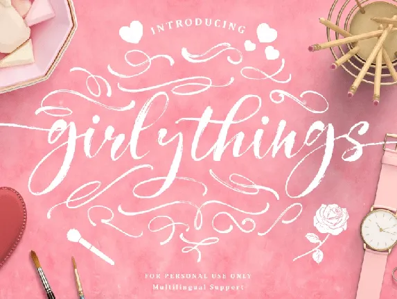 Girly Things Script Free font