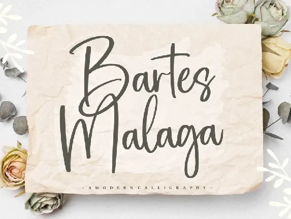 Bartes Malaga Modern Handwritten font