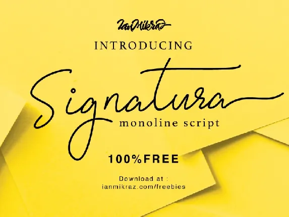 Signatura Monoline Script font