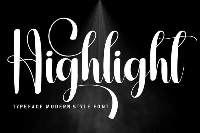 Highlight Script Typeface font