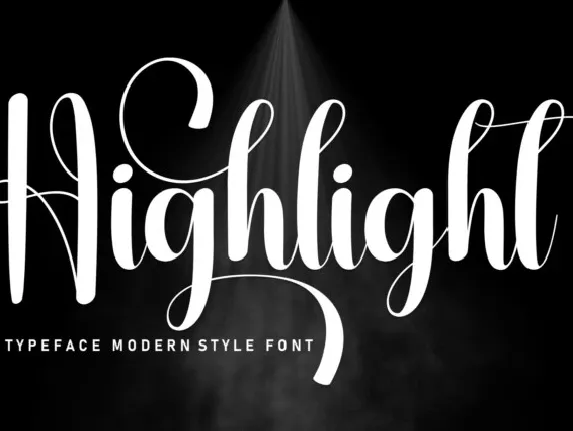 Highlight Script Typeface font