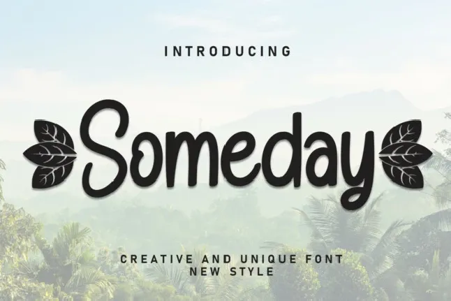 Someday Display font