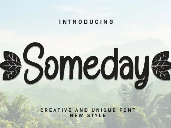 Someday Display font