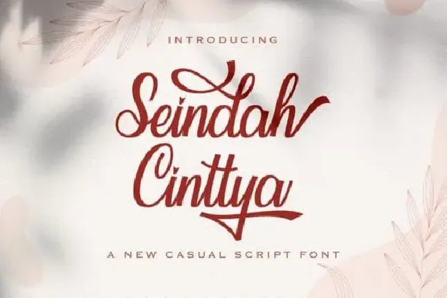 Seindah Cinttya Calligraphy font