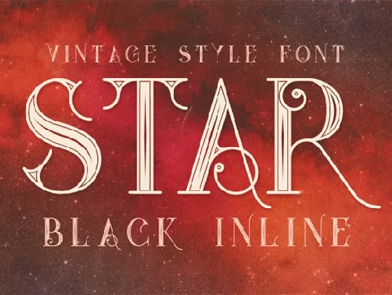 Star Black Inline font