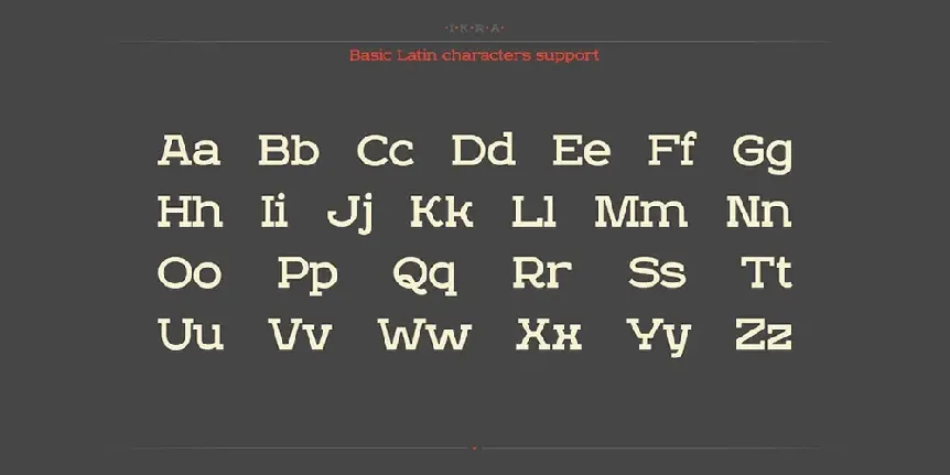 Ikra Slab font