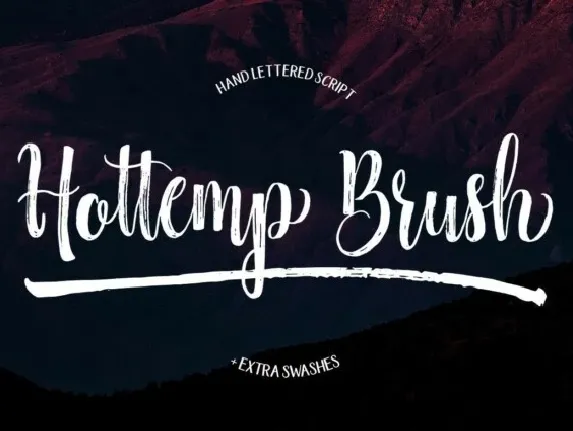 Hottemp Brush font