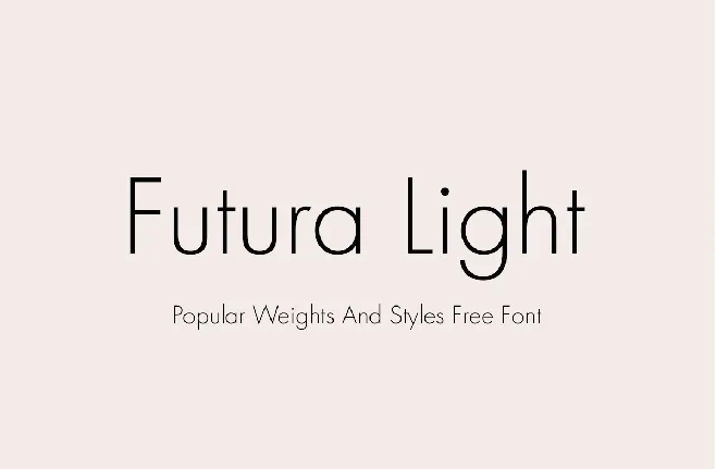 Futura Light font