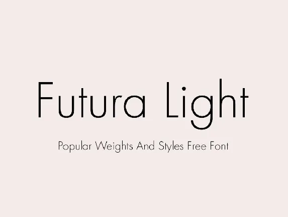 Futura Light font