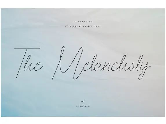 The Melancholy font