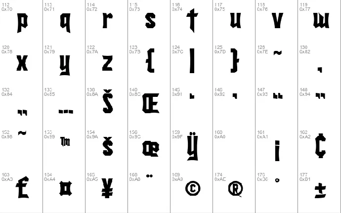 SF Ironsides font