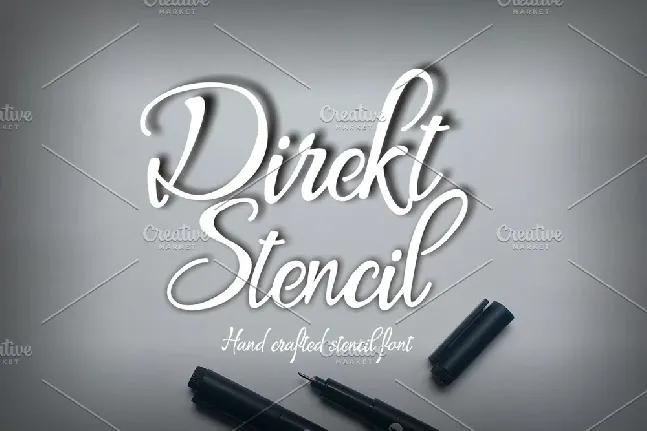 Direkt Stencil Handwritten Script font