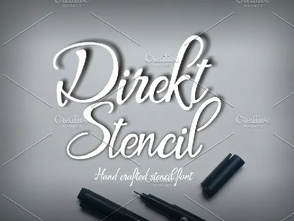 Direkt Stencil Handwritten Script font