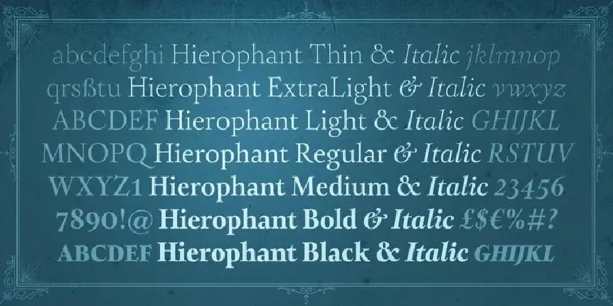 Hierophant Family font