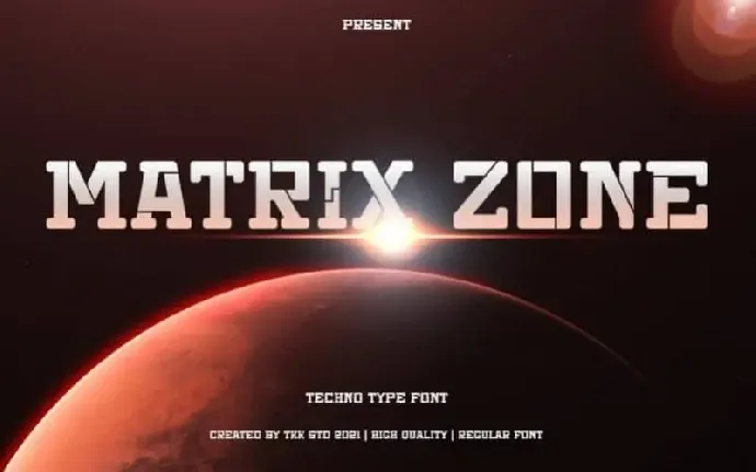 Matrix Zone Display font