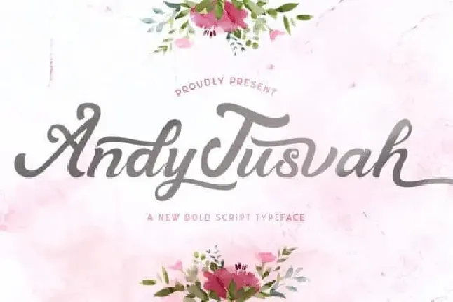 Andy Tusvah Calligraphy font