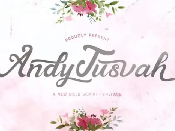 Andy Tusvah Calligraphy font