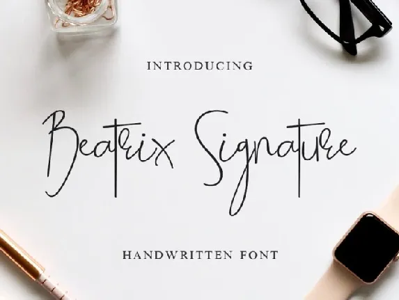 Beatrix Signature font