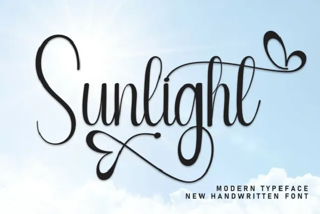 Sunlight Calligraphy font