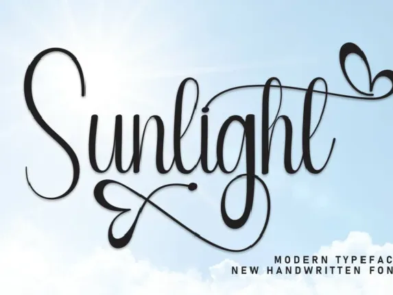 Sunlight Calligraphy font