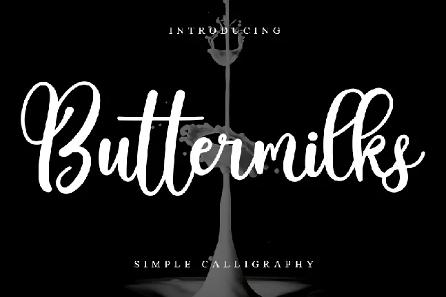 Buttermilks font