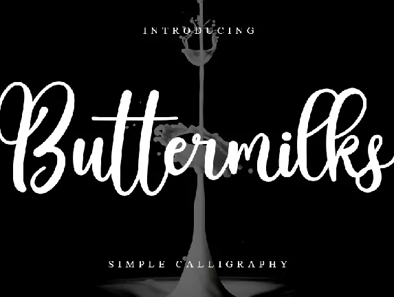 Buttermilks font