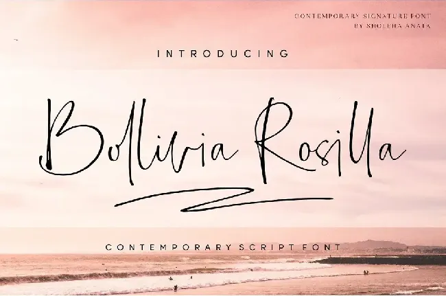 Bollivia Rosilla Script font