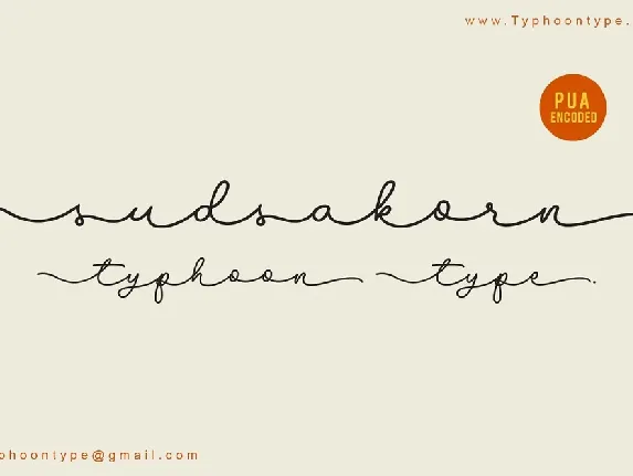 Sudsakorn Signature font