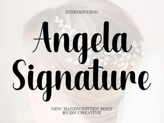 Angela Signature font