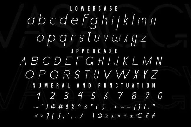 Vasaggy Demo font