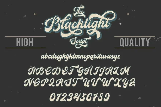 Blacklight Script font