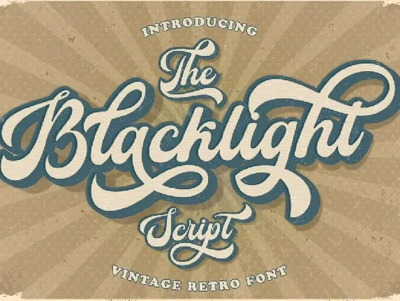 Blacklight Script font