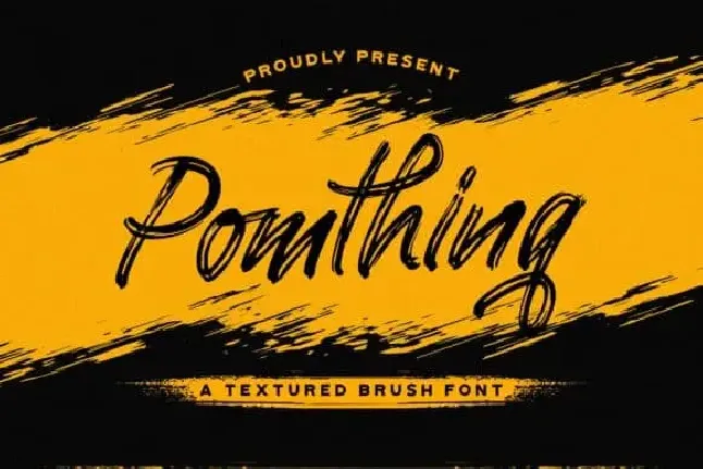 Pomthinq Brush font