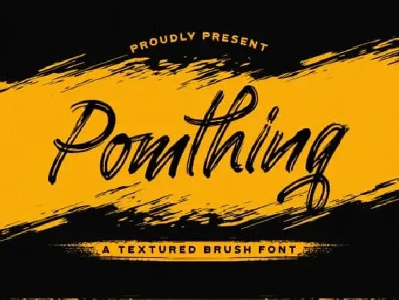 Pomthinq Brush font