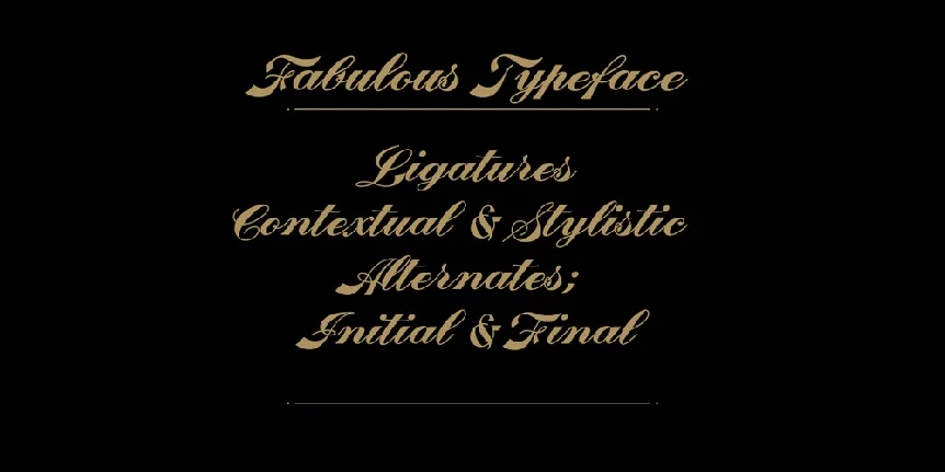 Fabulous PERSONAL USE font