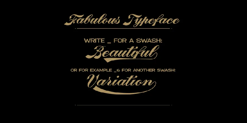 Fabulous PERSONAL USE font