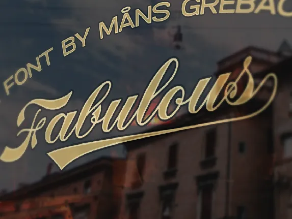 Fabulous PERSONAL USE font