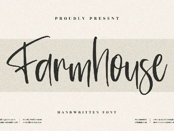 Farmhouse font